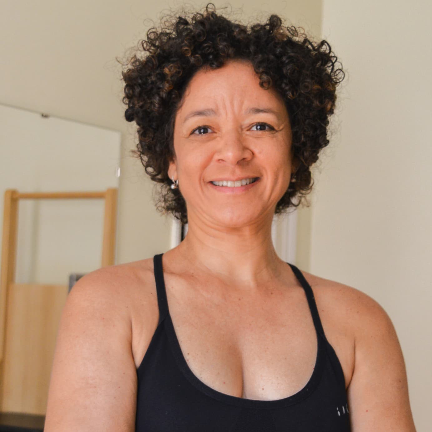 Chris em sessão de Pilates